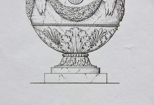 Henry Moses (um 1782 -1870) Kupferstich, antike Vase mit Widderkopf-Dekor, 1811