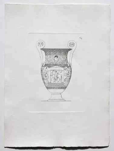 Henry Moses (um 1782 -1870) Kupferstich, Hamilton Vase, Voluten-Krater, 1811