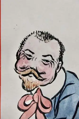 Otto Bromberger (1862-1943), sign. Aquarell, Karikatur, "Siamesische Zwillinge"