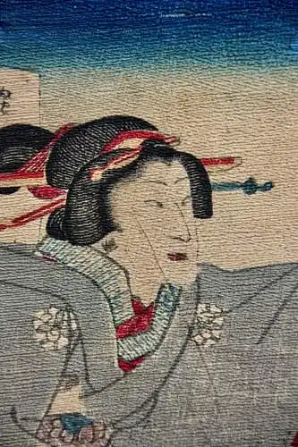 Utagawa Kunisada II (Toyokuni IV) (1823-1880), Nishiki-e, Ukiyo-e, Chirimen-e