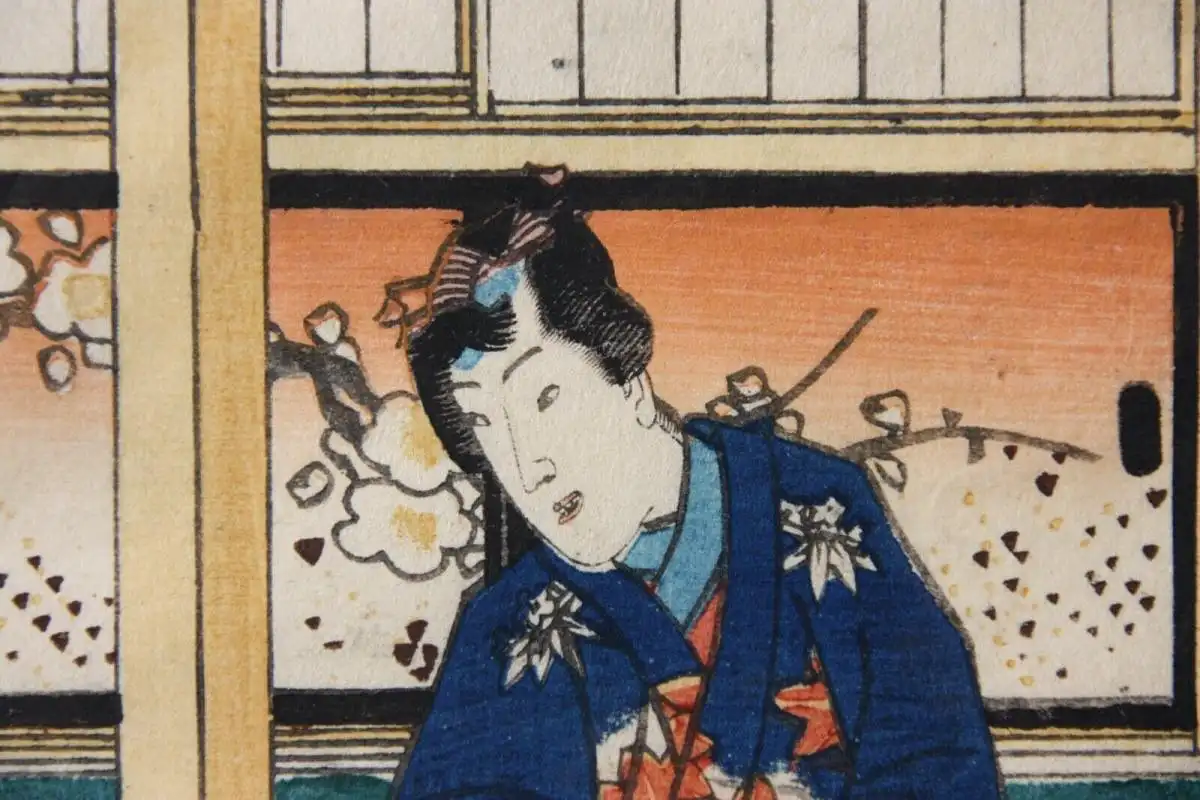 Utagawa Kunisada I (Toyokuni III) (1786-1864) Nishiki-e Ukiyo-e, Horizontal Ôban 6