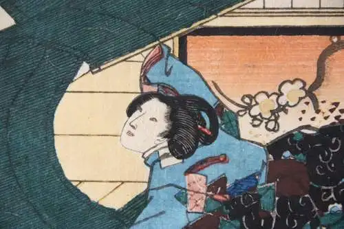 Utagawa Kunisada I (Toyokuni III) (1786-1864) Nishiki-e Ukiyo-e, Horizontal Ôban