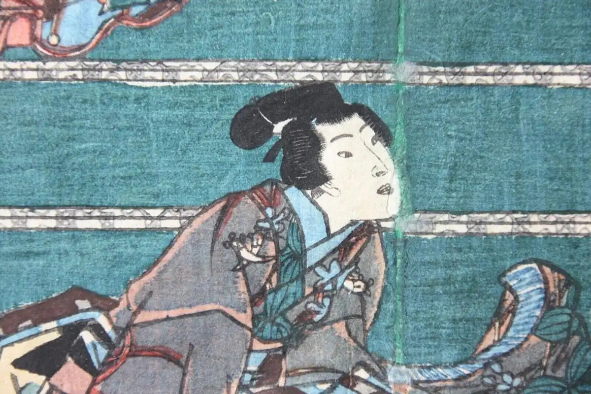 Utagawa Kunisada I (Toyokuni III) (1786-1864) Nishiki-e Ukiyo-e, Horizontal Ôban 8