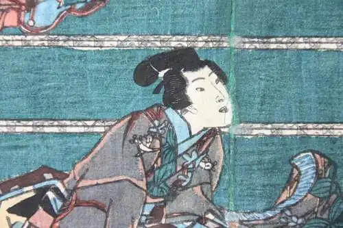 Utagawa Kunisada I (Toyokuni III) (1786-1864) Nishiki-e Ukiyo-e, Horizontal Ôban