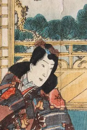 Utagawa Kunisada I (Toyokuni III) (1786-1864) Nishiki-e Ukiyo-e, Horizontal Ôban