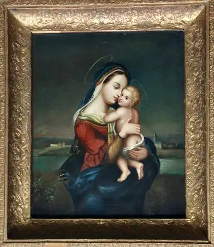 Tempi Madonna nach Raffaello Sanzio (1483-1520) Öl auf Leinwand, gerahmt 19. Jh.