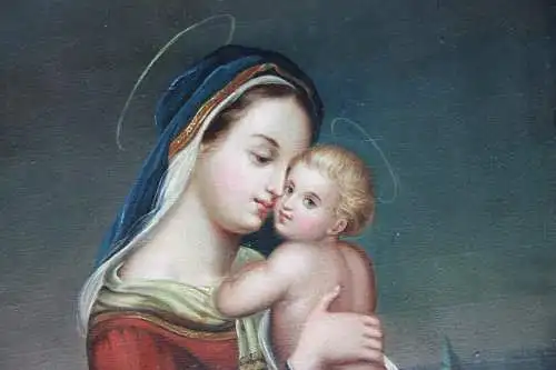 Tempi Madonna nach Raffaello Sanzio (1483-1520) Öl auf Leinwand, gerahmt 19. Jh.