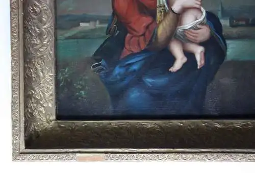 Tempi Madonna nach Raffaello Sanzio (1483-1520) Öl auf Leinwand, gerahmt 19. Jh.