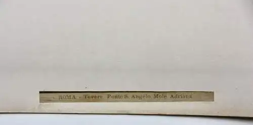 "Roma - Tevere Ponte S. Angelo. Mole Adriana", Vintage Albuminabzug, um 1860/70