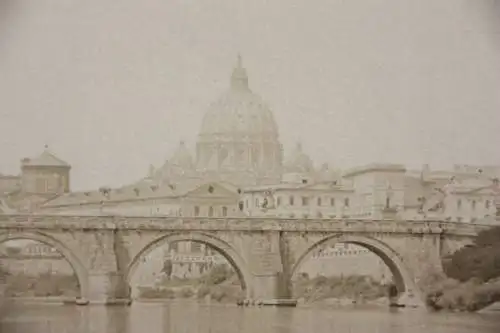 "Roma - Tevere Ponte S. Angelo. Mole Adriana", Vintage Albuminabzug, um 1860/70