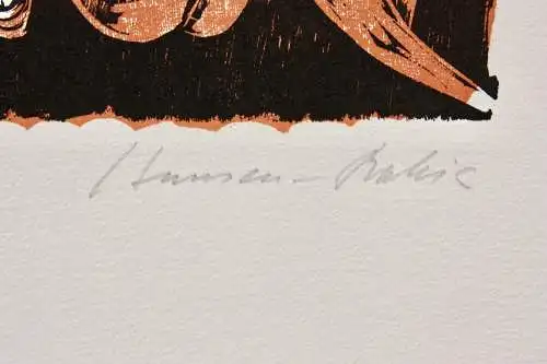 Karl-Heinz Hansen Bahia (1915-1978), sign. Farbholzschnitt "Telemachos Abschied"
