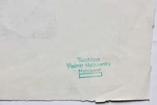 Heiner Malkowsky (1920-1988), monogrammierte Zeichnung, figürliche Komposition