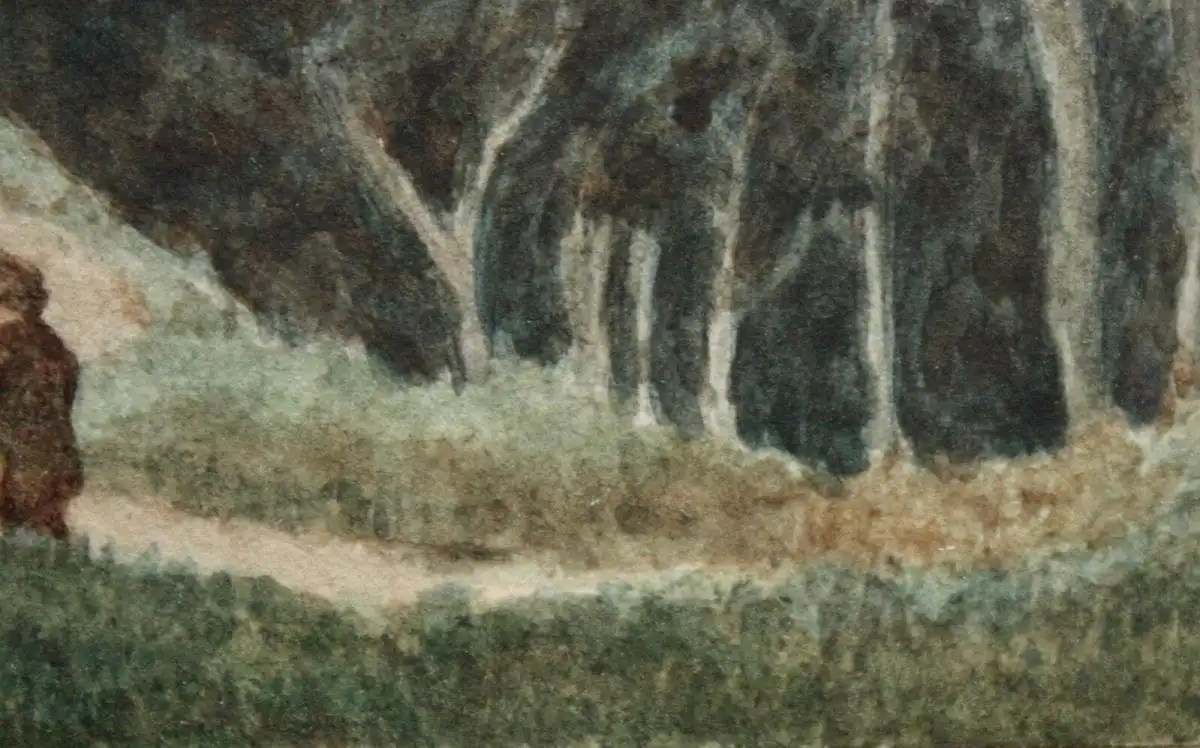 Romantischer Landschaftsmaler, Aquarell, Burg Hohlenfels, Mudershausen, um 1820 7