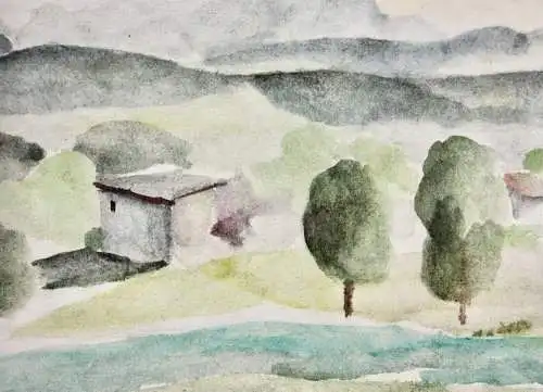 Henny Protzen-Kundmüller (1896-1967) zugeschr., Aquarell, Landschaft, um 1920/30