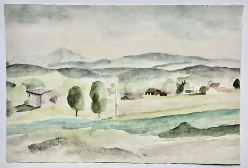 Henny Protzen-Kundmüller (1896-1967) zugeschr., Aquarell, Landschaft, um 1920/30