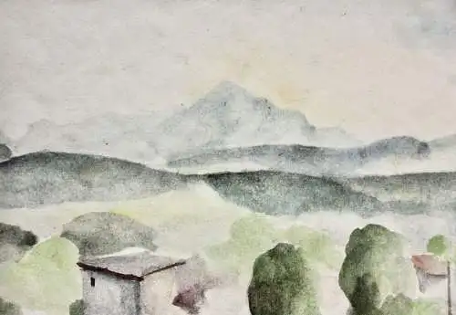 Henny Protzen-Kundmüller (1896-1967) zugeschr., Aquarell, Landschaft, um 1920/30