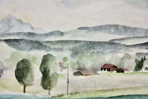 Henny Protzen-Kundmüller (1896-1967) zugeschr., Aquarell, Landschaft, um 1920/30