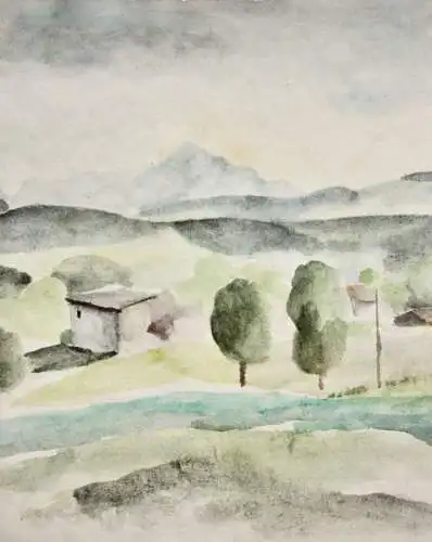 Henny Protzen-Kundmüller (1896-1967) zugeschr., Aquarell, Landschaft, um 1920/30