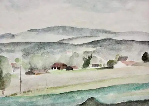 Henny Protzen-Kundmüller (1896-1967) zugeschr., Aquarell, Landschaft, um 1920/30