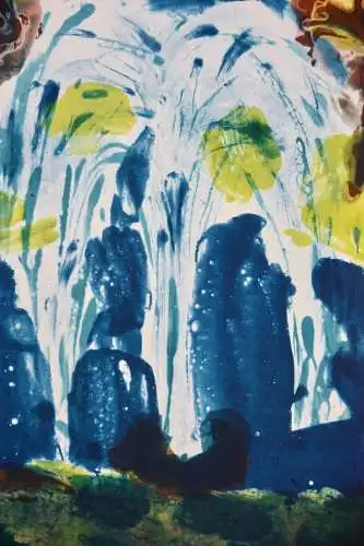 Gudrun Petersdorff (geb. 1955), signierter Lichtdruck, "Blauer Nachmittag", 1995