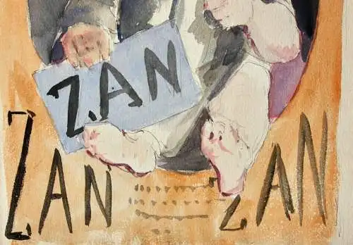 Zan Lakritz, Bärendreck, Réglisse, Aquarell, Entwurf für Werbegraphik, um 1900