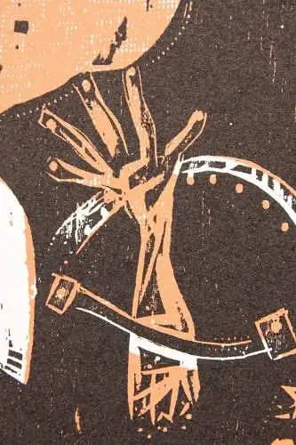 Karl-Heinz Hansen Bahia (1915-1978), sign. Farbholzschnitt, mythologische Szene