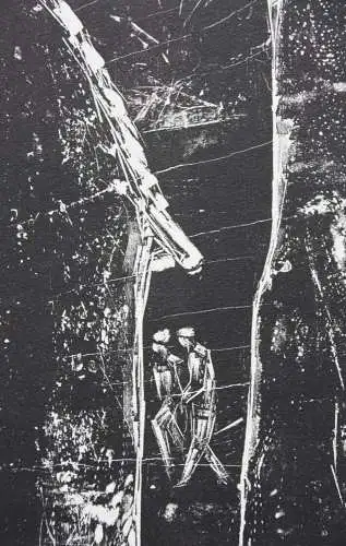 Karl-Heinz Hansen Bahia (1915-1978), sign. Holzschnitt, "Mädchen auf der Treppe"