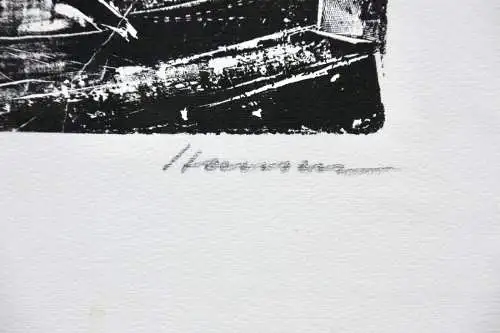 Karl-Heinz Hansen Bahia (1915-1978), sign. Holzschnitt, "Mädchen auf der Treppe"