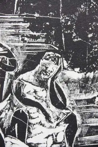 Karl-Heinz Hansen Bahia (1915-1978), sign. Holzschnitt, "Mädchen auf der Treppe"