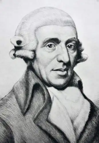 Werner Ernst A. Hoffmann (1881-1962) signierte Radierung, Komponist Joseph Haydn