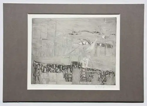 Herbert Grunwaldt (1928-2014) signierte Radierung, "Shanty 'Randy Dandy O'" 1967