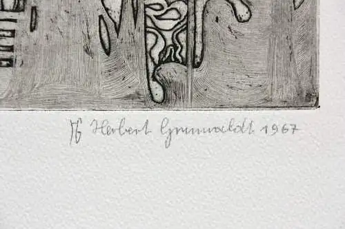 Herbert Grunwaldt (1928-2014) signierte Radierung, "Shanty 'Randy Dandy O'" 1967