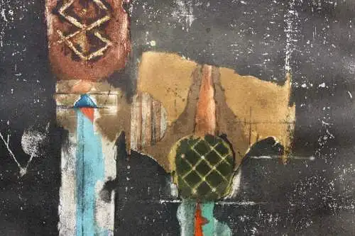 Johnny Friedlaender (1912-1992), signierte Farbradierung, ohne Titel, 1972