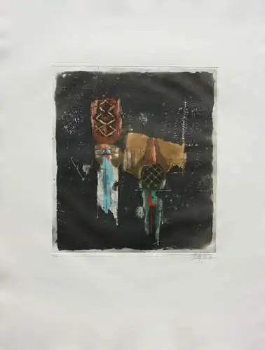 Johnny Friedlaender (1912-1992), signierte Farbradierung, ohne Titel, 1972