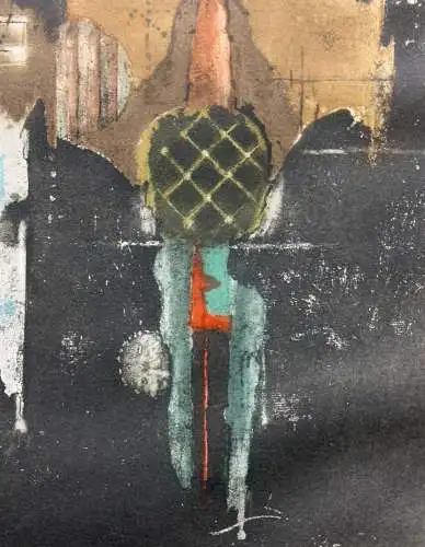 Johnny Friedlaender (1912-1992), signierte Farbradierung, ohne Titel, 1972