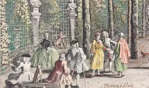 Benjamin Smith (1775-1833), altkol. Kupferstich, Gärten von Versailles, 1794