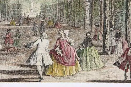 Benjamin Smith (1775-1833), altkol. Kupferstich, Gärten von Versailles, 1794