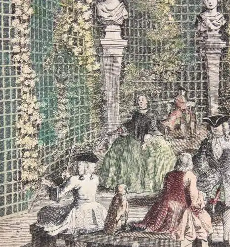 Benjamin Smith (1775-1833), altkol. Kupferstich, Gärten von Versailles, 1794