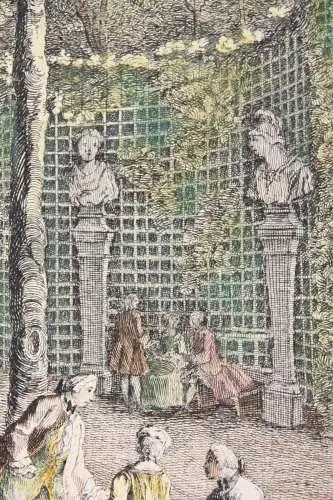 Benjamin Smith (1775-1833), altkol. Kupferstich, Gärten von Versailles, 1794