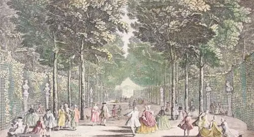 Benjamin Smith (1775-1833), altkol. Kupferstich, Gärten von Versailles, 1794
