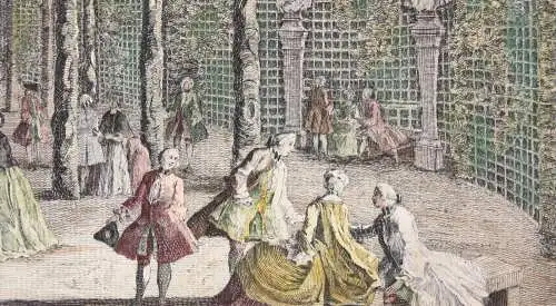 Benjamin Smith (1775-1833), altkol. Kupferstich, Gärten von Versailles, 1794