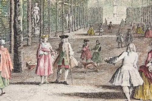 Benjamin Smith (1775-1833), altkol. Kupferstich, Gärten von Versailles, 1794