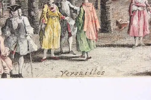 Benjamin Smith (1775-1833), altkol. Kupferstich, Gärten von Versailles, 1794