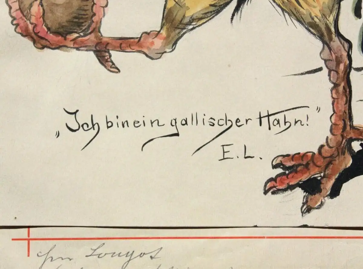 Otto Bromberger (1862-1943), Aquarell, Karikatur, 
