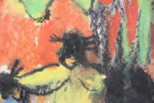 Frida Schubert Steingraeber (1901-1970), Pastell, "Studie zu Japanischer Tanz"