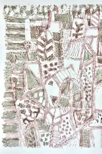 Eduard Bargheer (1901-1979), signierte Farblithographie, "Blankenese", 1965