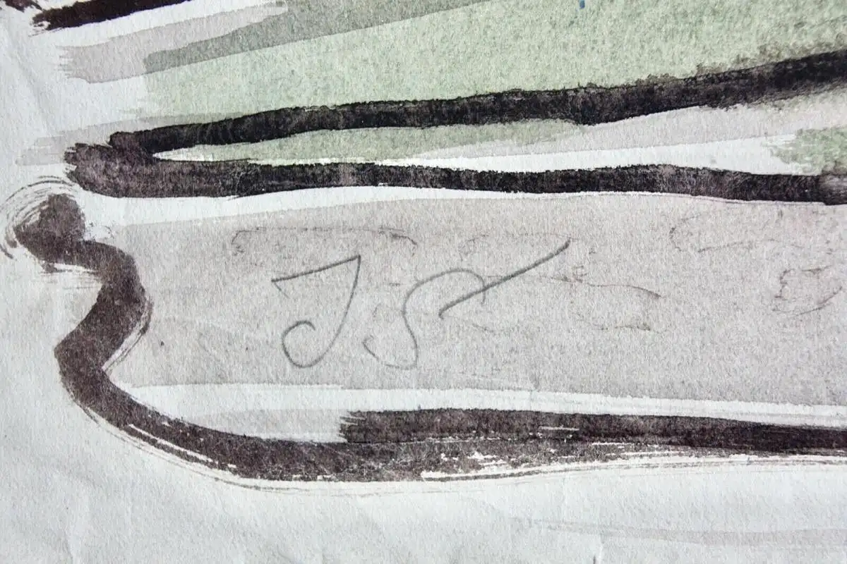 Johannes Sass (1897-1972), Aquarell, barocke Pfarrkirche St. Clemens, Eschenlohe 6