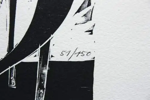 Karl-Heinz Hansen Bahia (1915-1978), Holzschnitt "Matrose gibt einer Frau Feuer"