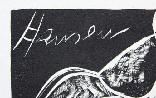 Karl-Heinz Hansen Bahia (1915-1978), Holzschnitt "Matrose gibt einer Frau Feuer"