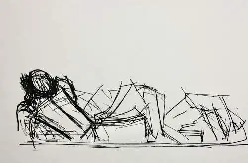 Fritz Wotruba (1907-1975), Lithographie, Stempelsignatur, "Studien", 1973